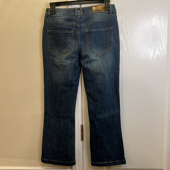 Dollhouse Jackie Capri Denim Jeans Crop Pants Medium Blue Wash Size 3 - Picture 3 of 15